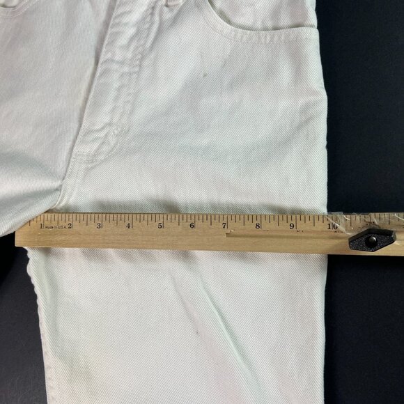 VTG 90s Guess Jeans Womens 24x30* High Rise Straight White Denim USA Made Tag 26 - Picture 14 of 16